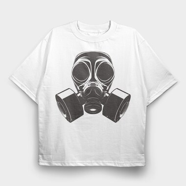 Gas Mask, Tricou Oversize Barbati (Unisex)