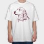 Golden Retriever Dog, Tricou Oversize Barbati (Unisex)