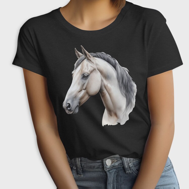 Side View Realistic Horse, Tricou Femei