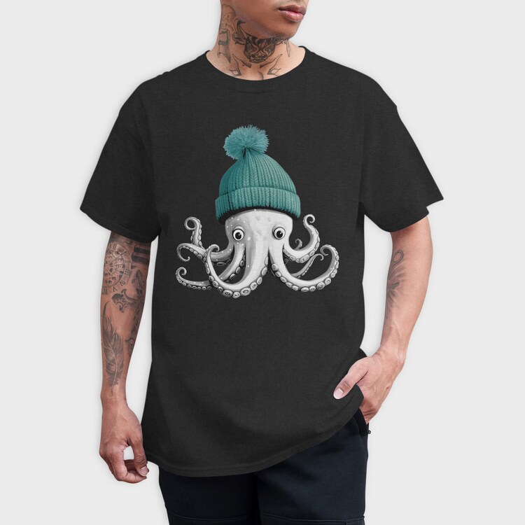 Octopus Winter Hat, Tricou Barbati (Unisex)