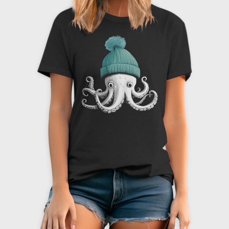 Octopus Winter Hat, Tricou Barbati (Unisex)