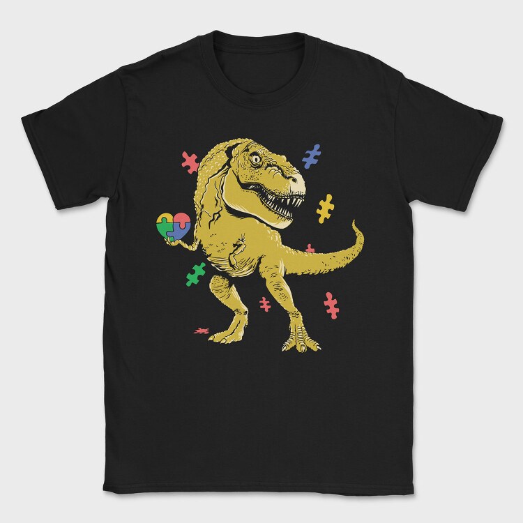 Puzzle Pie T Rex, Tricou Barbati (Unisex)