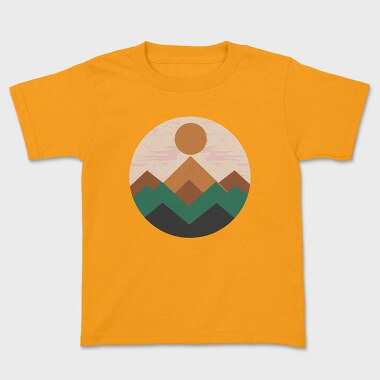 Geometric Retro Mountains, Tricou Copii