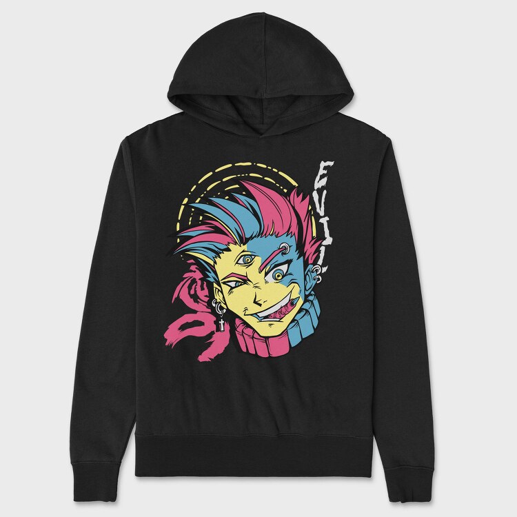 Punk Rock Rebel, Hanorac Oversize Barbati (Unisex)