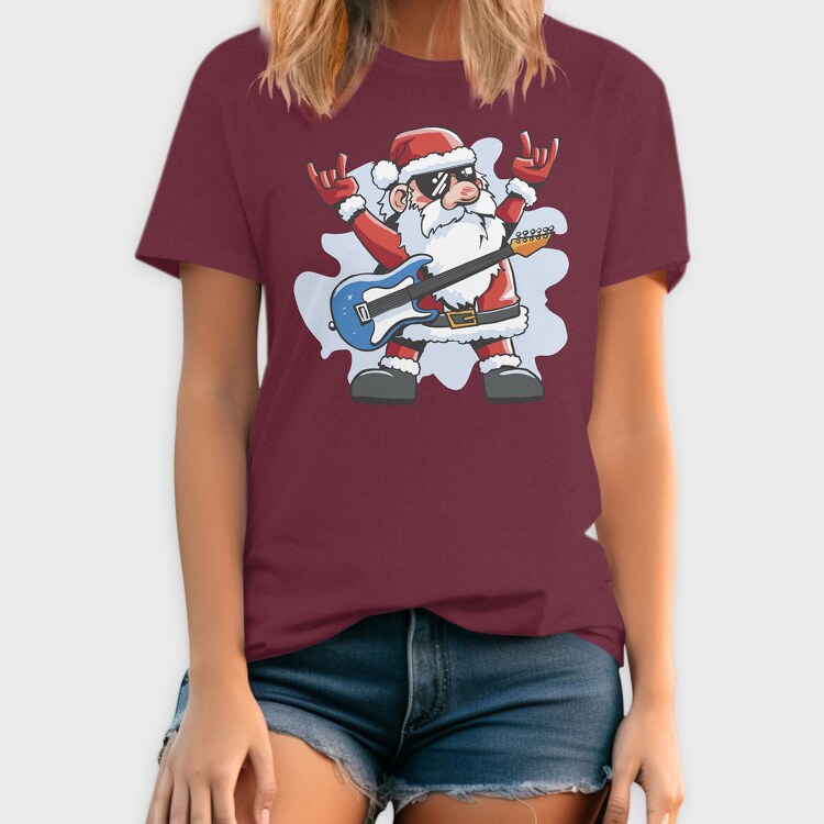 Santa Claus Rocker, Tricou Barbati (Unisex)
