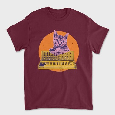 Cat Synth, Tricou Barbati (Unisex)