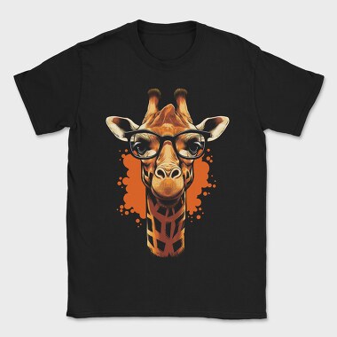 Giraffe With Glasses, Tricou Barbati (Unisex)