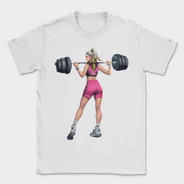 Girl Lifting Weights, Tricou Barbati (Unisex)