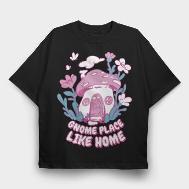 Gnome Like Home, Tricou Oversize Barbati (Unisex)