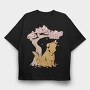 Golden With Butterfly, Tricou Oversize Barbati (Unisex)