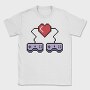 Pixelated Love, Tricou Barbati (Unisex)