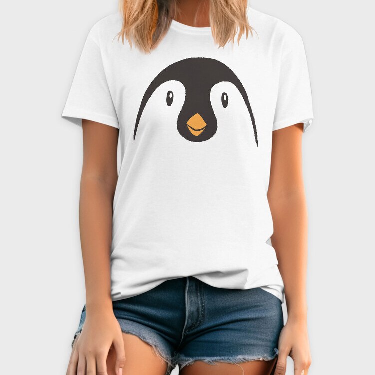 Penguin Face, Tricou Barbati (Unisex)