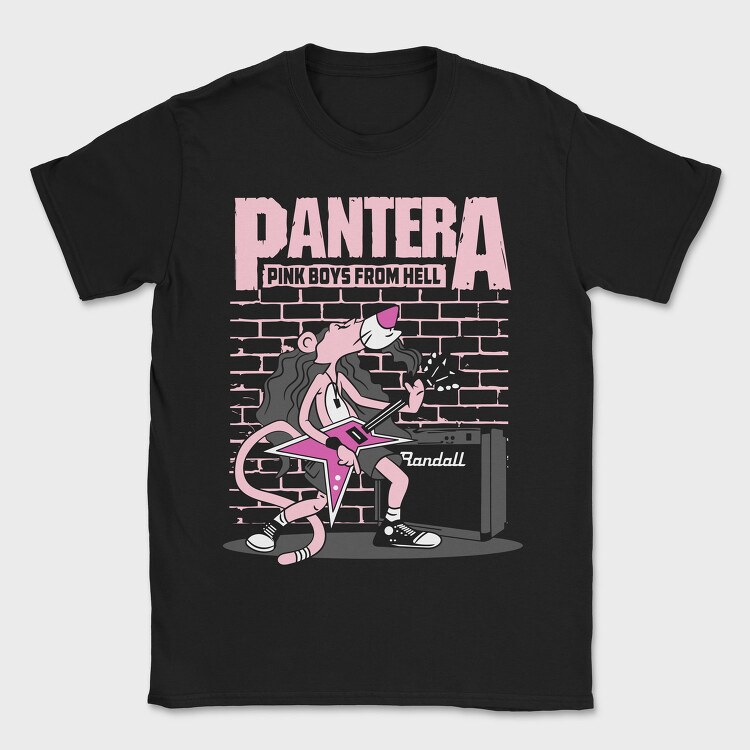Pink Pantera Guitar, Tricou Barbati (Unisex)