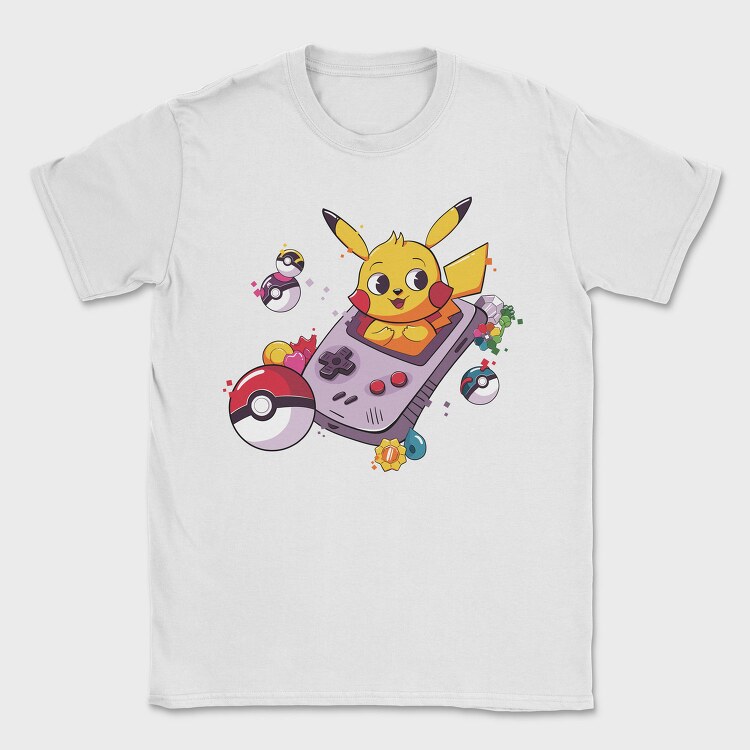 Pikachu Gameboy, Tricou Barbati (Unisex)