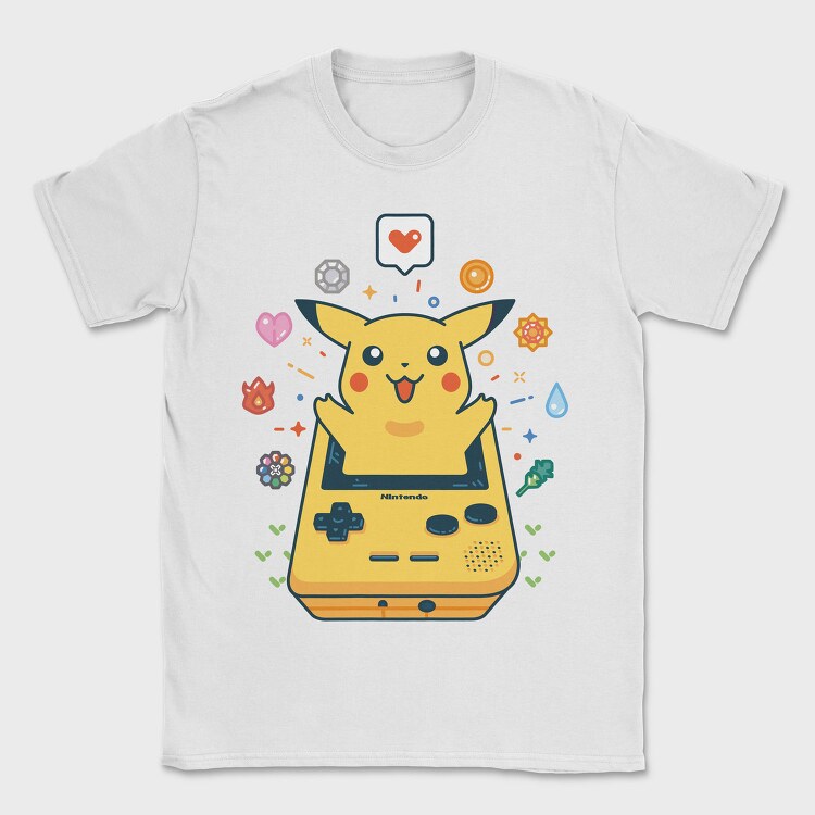 Pikachu Gameboy Nostalgia, Tricou Barbati (Unisex)