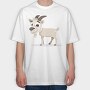 Goatly Grin, Tricou Oversize Barbati (Unisex)