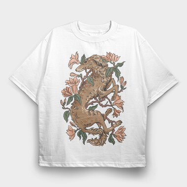 Grey Hound Magnolia, Tricou Oversize Barbati (Unisex)