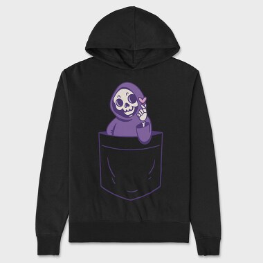 Grim Reaper Pocket Love, Hanorac Oversize Barbati (Unisex)