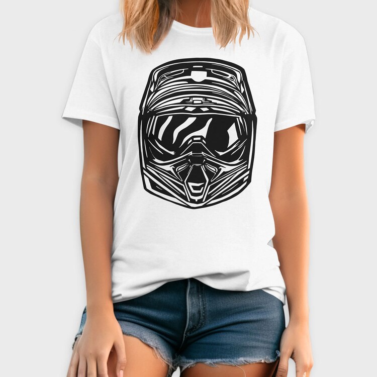 Motocross Helmet, Tricou Barbati (Unisex)