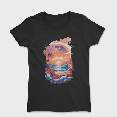 Greece Landscape Sunset, Tricou Femei