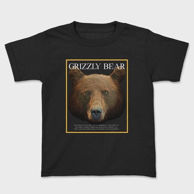 Grizzly Bear Face, Tricou Copii