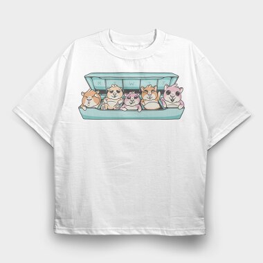 Guinea Pig Pill Organizer, Tricou Oversize Barbati (Unisex)
