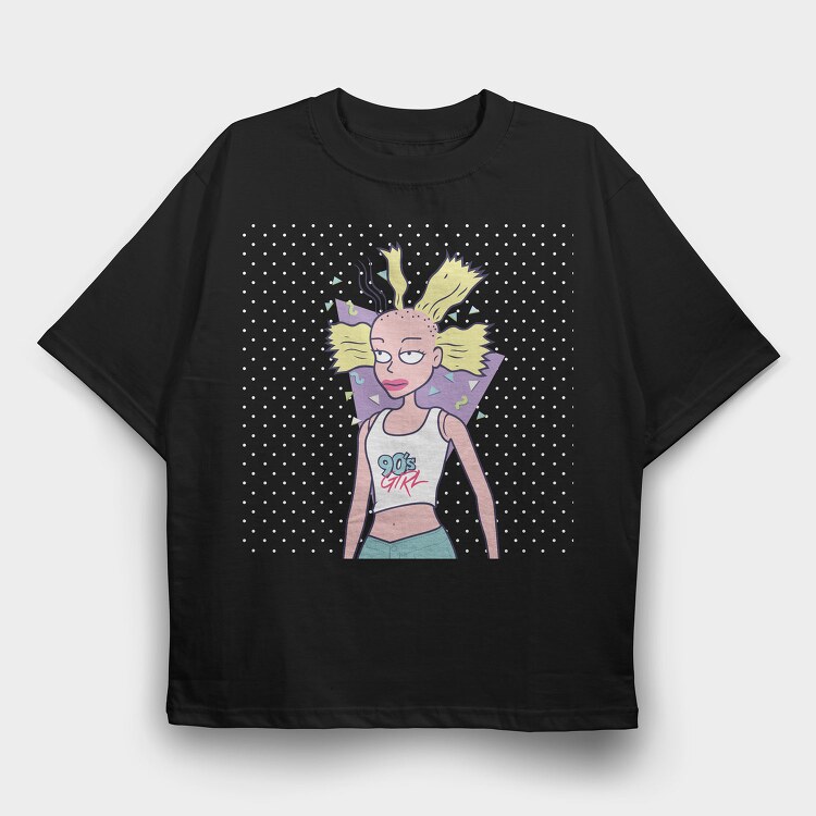 Nineties Girl, Tricou Oversize Barbati (Unisex)