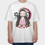Nezuko Kimono, Tricou Oversize Barbati (Unisex)