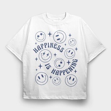 Happiness Happening, Tricou Oversize Barbati (Unisex)