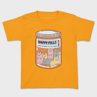 Happy Pills Cats Jar, Tricou Copii