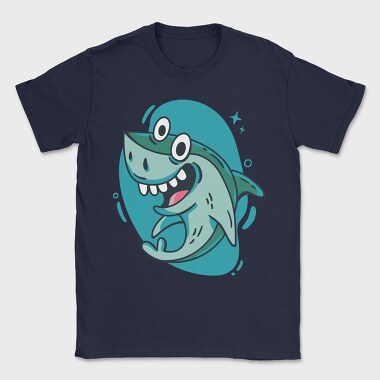 Happy Shark Cartoon, Tricou Barbati (Unisex)