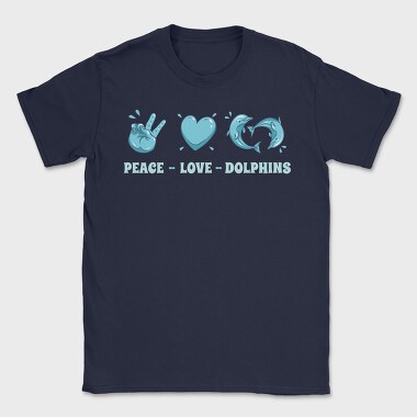 Heart Dolphin, Tricou Barbati (Unisex)