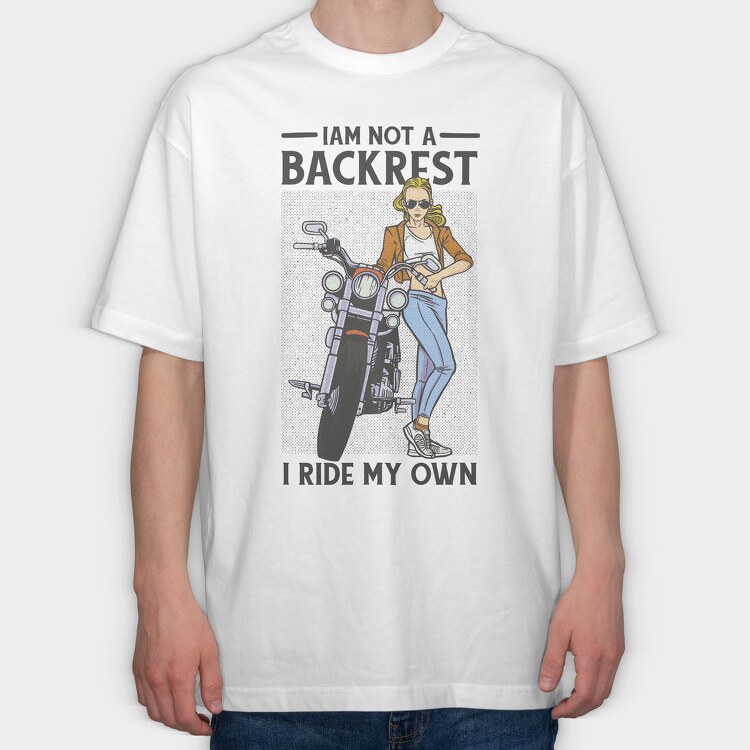 Motorcycle Chick Ride, Tricou Oversize Barbati (Unisex)