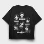 Neon Wolf Howl 8, Tricou Oversize Barbati (Unisex)