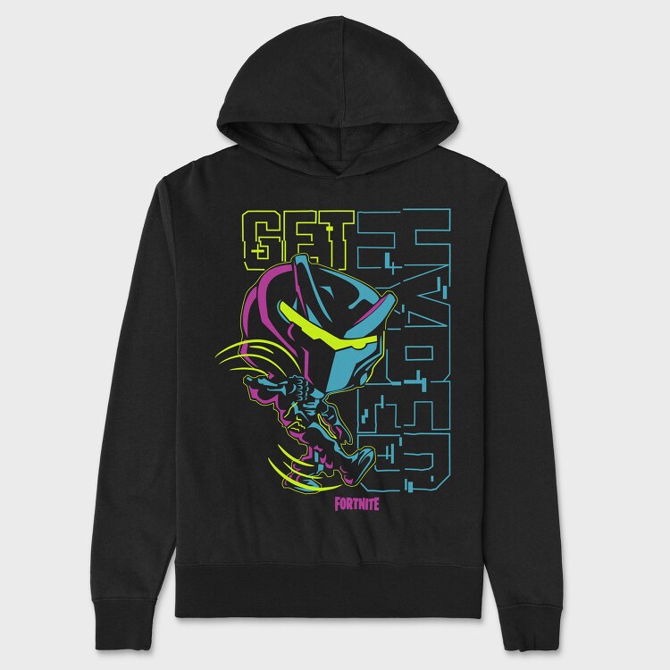 Neon Wolf Howl 4, Hanorac Oversize Barbati (Unisex)