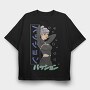 Neon Wolf Howl 3, Tricou Oversize Barbati (Unisex)