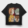 Neon Wolf Howl 10, Tricou Oversize Barbati (Unisex)