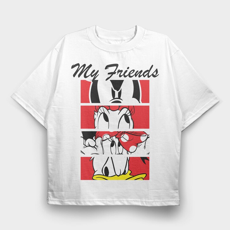 My Friends Daisy, Tricou Oversize Barbati (Unisex)