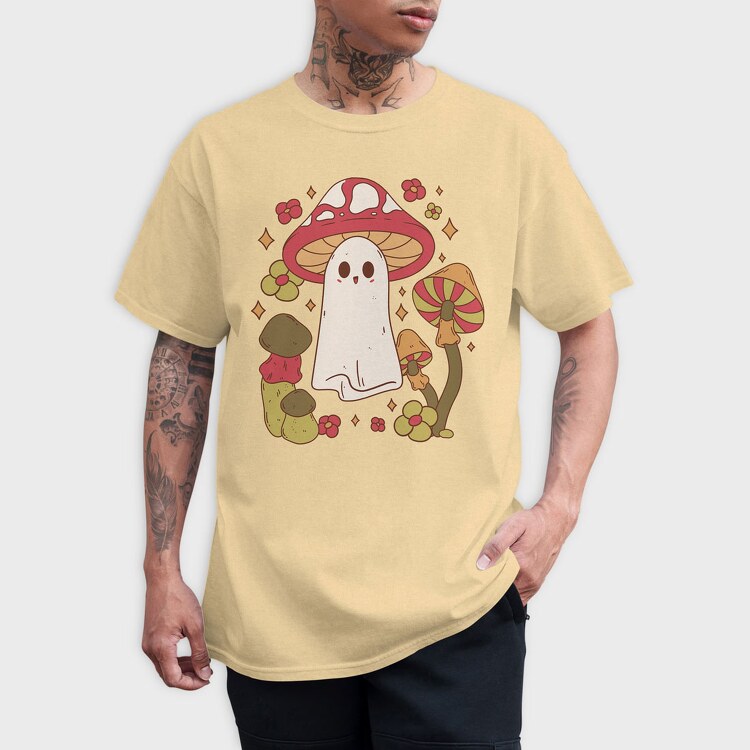 Mushroom Ghost, Tricou Barbati (Unisex)