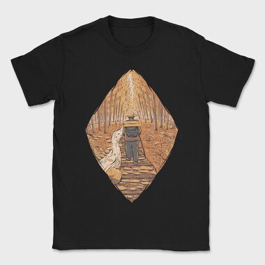 Hiker Autumn Path, Tricou Barbati (Unisex)