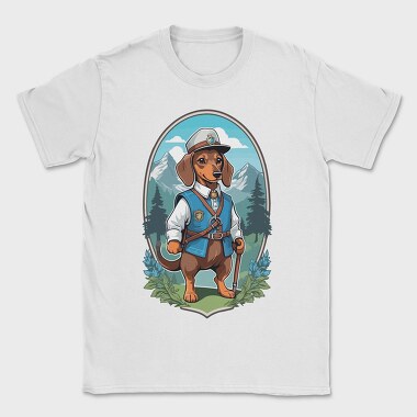 Hiking Dog, Tricou Barbati (Unisex)