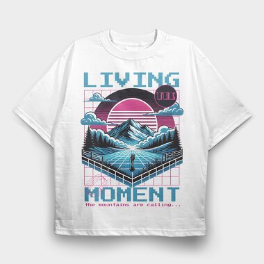 Hiking Vaporwave, Tricou Oversize Barbati (Unisex)