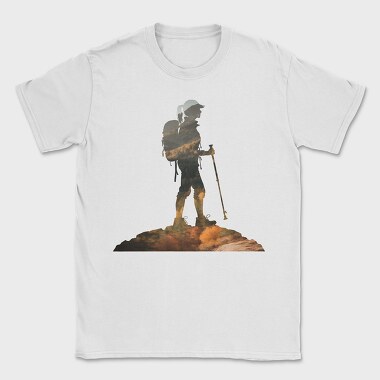Hiking Woman Mountains Exposure, Tricou Barbati (Unisex)