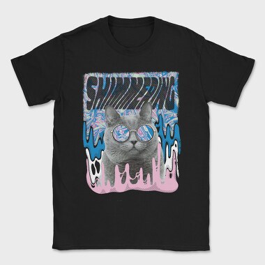 Holographic Cat, Tricou Barbati (Unisex)