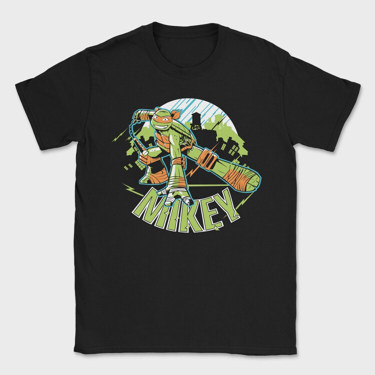 Mikey Ninja Turtle, Tricou Barbati (Unisex)