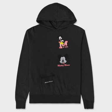 Mickey Mouse Stripes, Hanorac Oversize Barbati (Unisex)