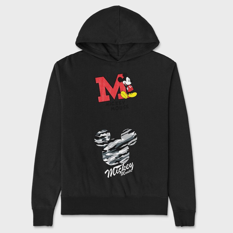 Mickey Camo Mouse, Hanorac Oversize Barbati (Unisex)