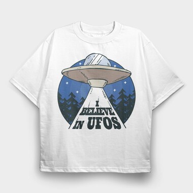 I Believe in Ufos, Tricou Oversize Barbati (Unisex)