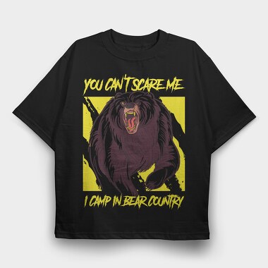 I Camp in Bear Country, Tricou Oversize Barbati (Unisex)