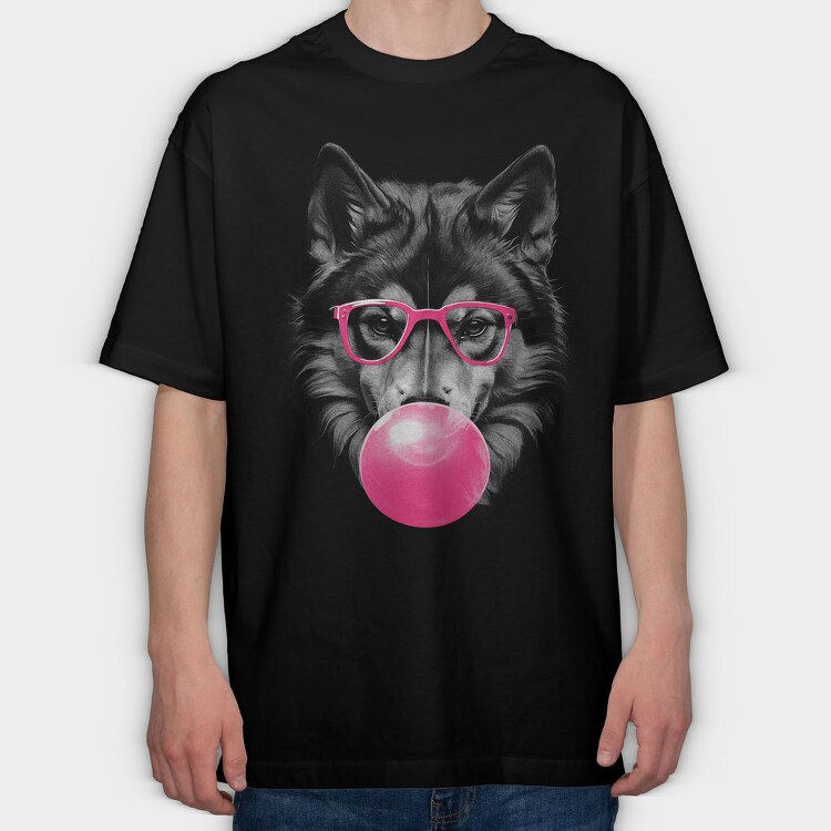 Huskyd, Tricou Oversize Barbati (Unisex)